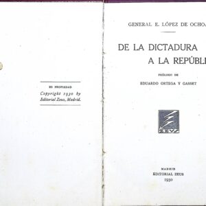 DE LA DICTADURA A LA REPÚBLICA