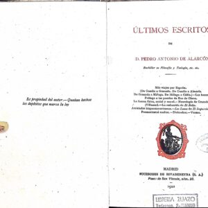 ÚLTIMOS ESCRITOS DE PEDRO ANTONIO DE ALARCÓN