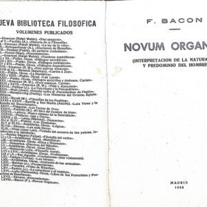 NOVUM ORGANUM  -F. BACON-