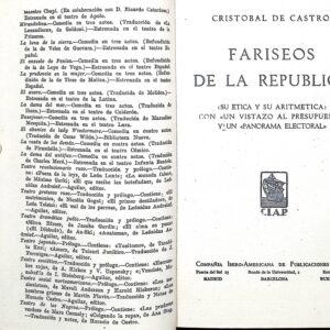 FARISEOS DE LA REPÚBLICA