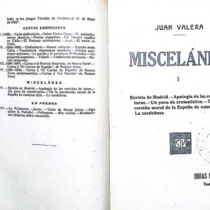 MISCELÁNEA (REVISTA DE MADRID)  -JUAN VALERA-