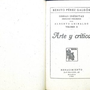 ARTE Y CRÍTICA -B. PÉREZ GALDÓS-