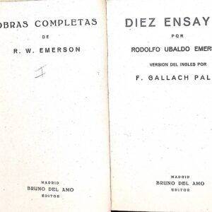 DIEZ ENSAYOS -OBRAS COMPLETAS DE R.W. EMERSON-