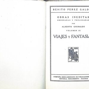 VIAJES Y FANTASIAS  -BENITO PÉREZ GALDÓS-