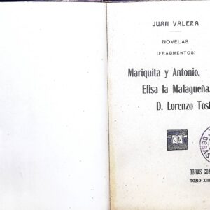 MARIQUITA Y ANTONIO  -JUAN VALERA-