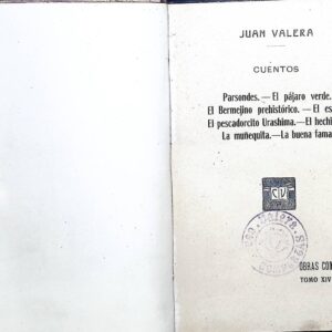 PARSONDES (CUENTOS)  -JUAN VALERA-