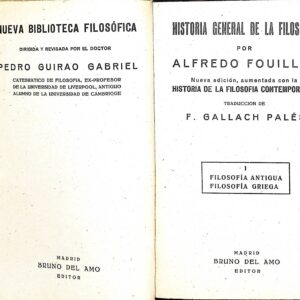 HISTORIA DE LA FILOSOFÍA - ALFREDO FOUILÉE-