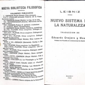 NUEVO SISTEMA DE LA NATURALEZA -LEIBNIZ-