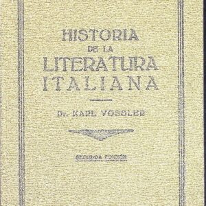 HISTORIA DE LA LITERATURA ITALIANA