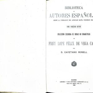 FREY LOPE FÉLIX DE VEGA CARPIO  -COLECCIÓN ESCOGIDA DE OBRAS NO DRAMÁTICAS-