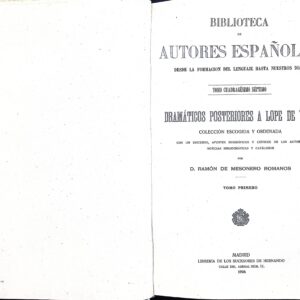 DRAMÁTICOS POSTERIORES A LOPE DE VEGA