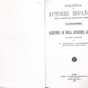 ESCRITORES EN PROSA ANTERIORES AL SIGLO XV