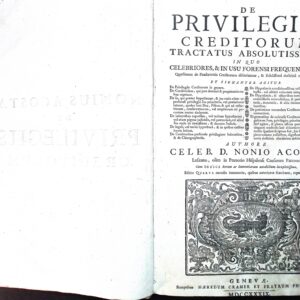 DE PRIVILEGIIS CREDITORUM