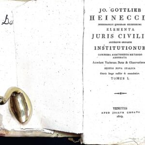 JO. GOTTLIEB -HINECCII JURIS CIVILIS-