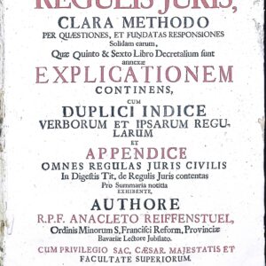 TRACTATUS DE REGULIS JURIS, CLARA METHODO