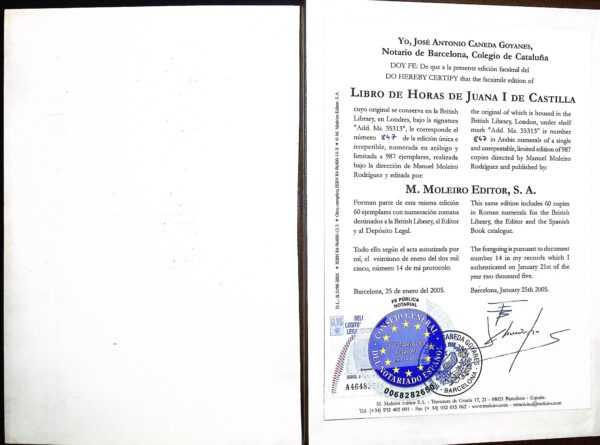 LIBRO DE HORAS DE JUANA I DE CASTILLA - Imagen 2